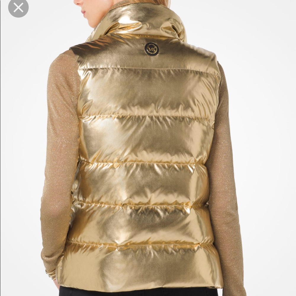 Michael Kors Vest 17Fashion Basics Metallic Gold W - Picture 5 of 8